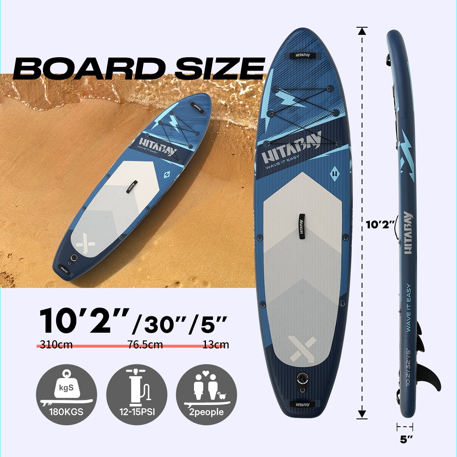 dark blue  paddle board
