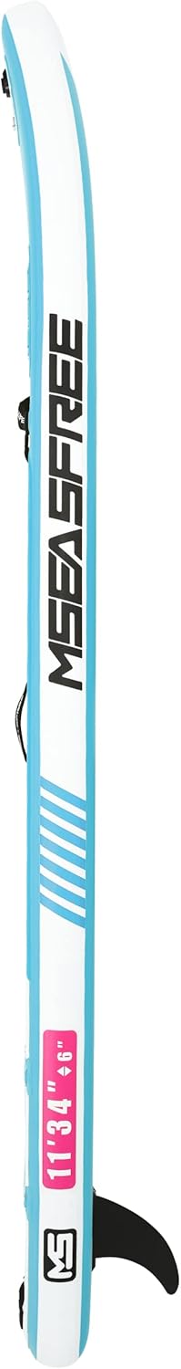 11ft Premium Inflatable Stand Up Paddle Board, Yoga Board with Durable SUP Accessories&Carry Bag Waterproof Bag, Leash | Wide Stance, Surf Control, Non-Slip Deck, Leash, Paddle and Pump for Youth & Adult