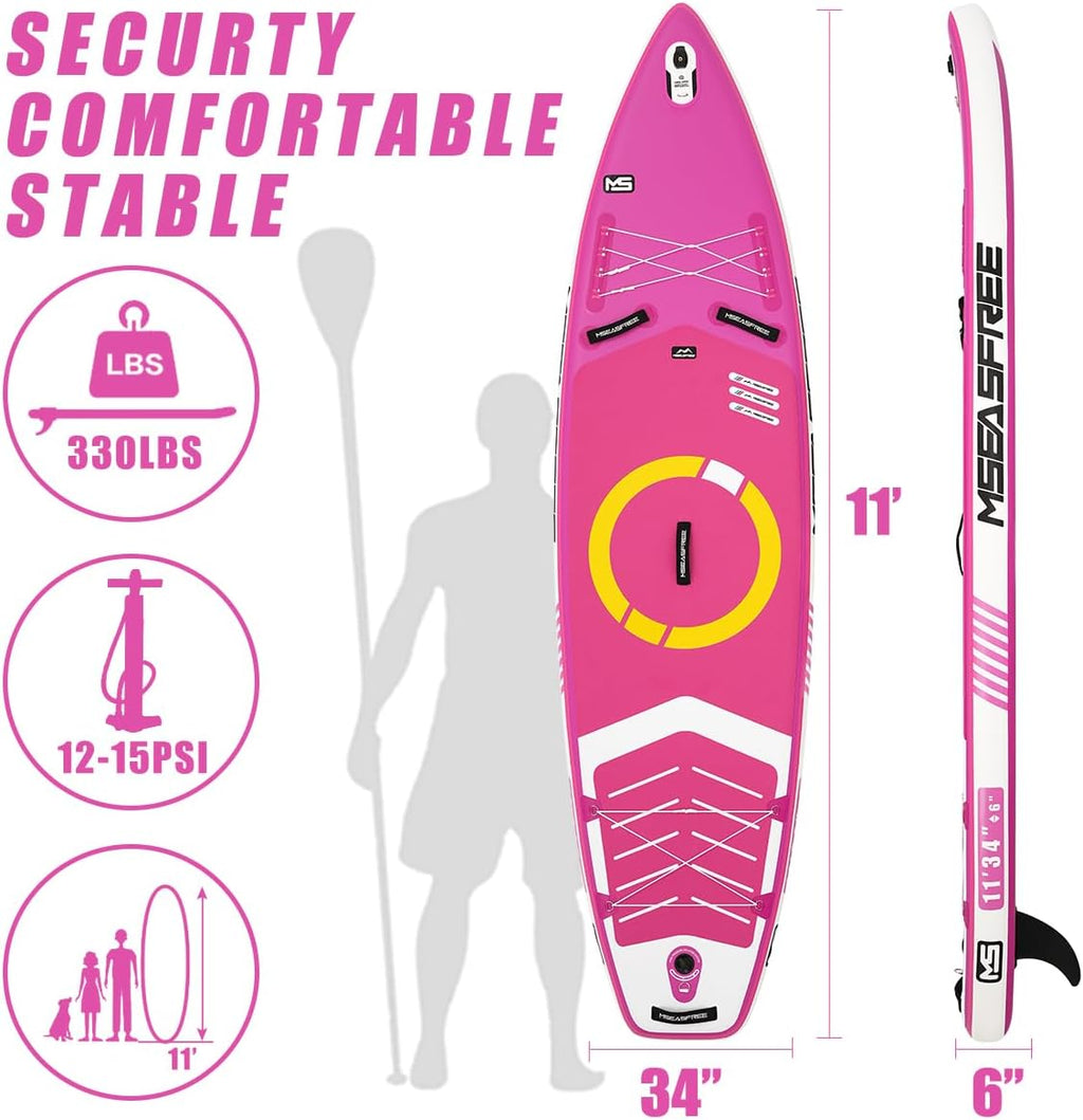 11ft Premium Inflatable Stand Up Paddle Board, red Yoga Board with Durable SUP Accessories&Carry Bag Waterproof Bag, Leash | Wide Stance, Surf Control, Non-Slip Deck, Leash, Paddle and Pump for Youth & Adult (Copy)