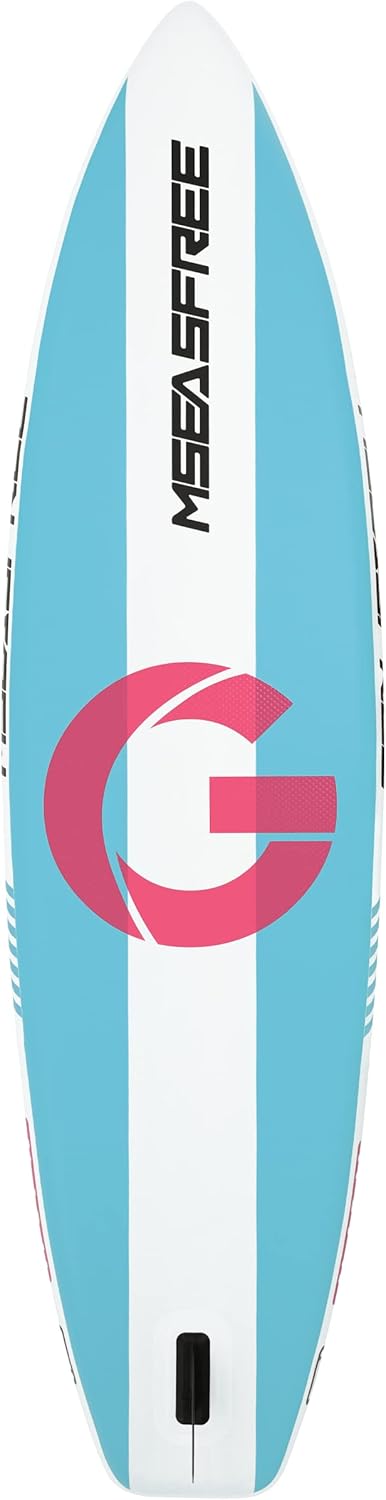 11ft Premium Inflatable Stand Up Paddle Board, Yoga Board with Durable SUP Accessories&Carry Bag Waterproof Bag, Leash | Wide Stance, Surf Control, Non-Slip Deck, Leash, Paddle and Pump for Youth & Adult