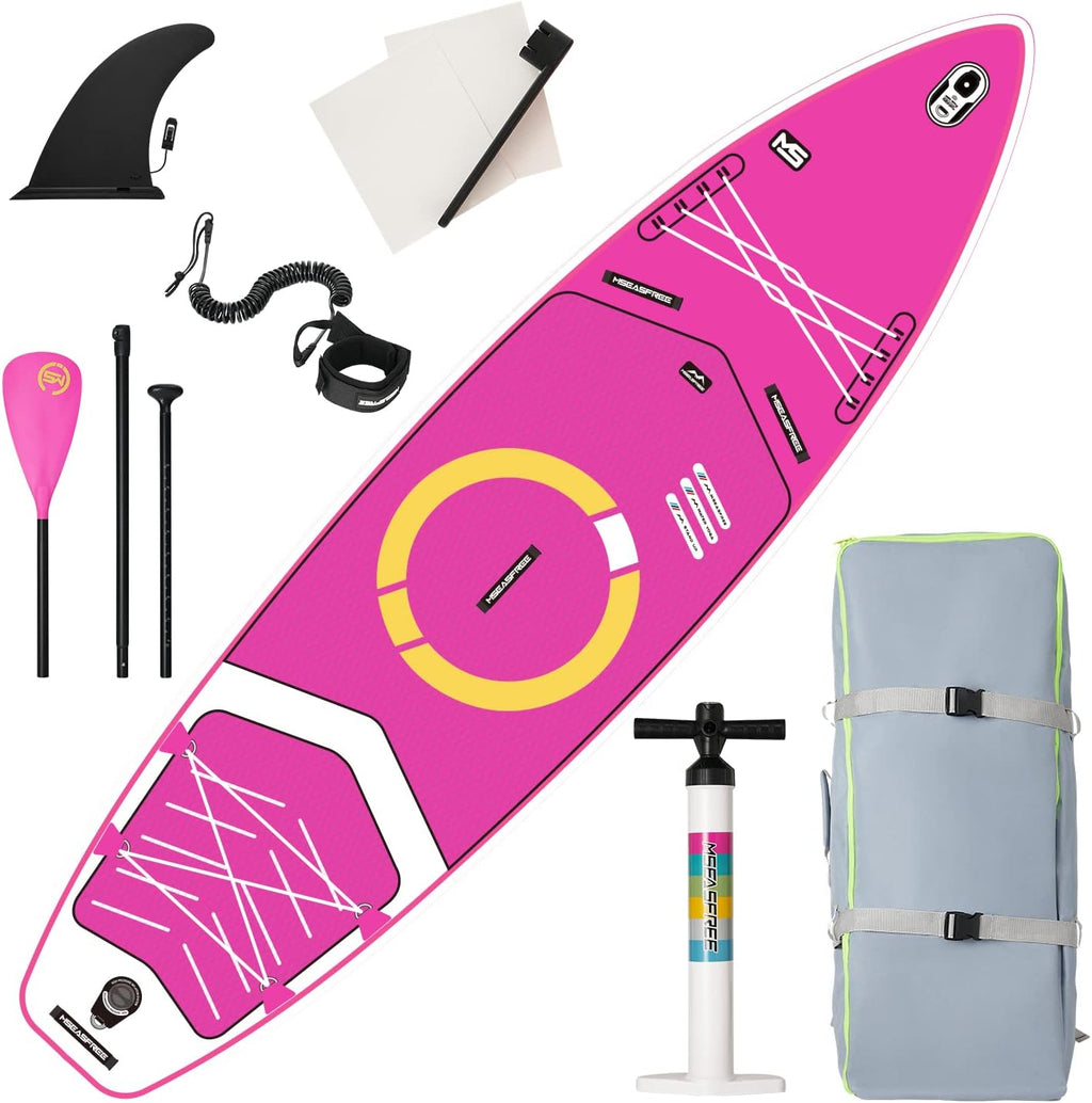 11ft Premium Inflatable Stand Up Paddle Board, red Yoga Board with Durable SUP Accessories&Carry Bag Waterproof Bag, Leash | Wide Stance, Surf Control, Non-Slip Deck, Leash, Paddle and Pump for Youth & Adult (Copy)