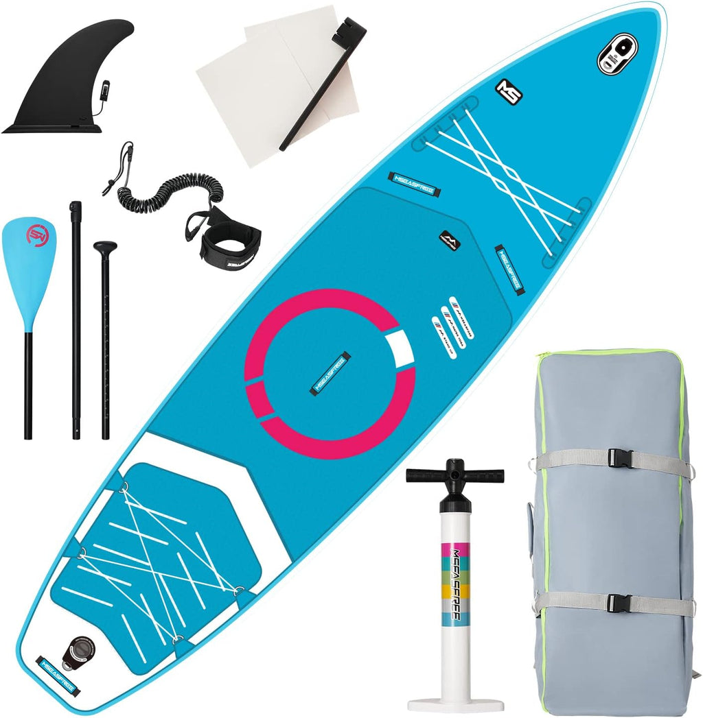 11ft Premium Inflatable Stand Up Paddle Board, yellow Yoga Board with Durable SUP Accessories&Carry Bag Waterproof Bag, Leash | Wide Stance, Surf Control, Non-Slip Deck, Leash, Paddle and Pump for Youth & Adult (Copy)