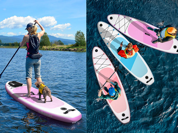 Eco-Friendly Purple SUP Board,stand up paddle board 10.6ft Recyclable inflatable Paddle Board - Zero-Waste Packaging & Ultra-Light Design for Travel & Yoga